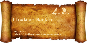 Lindtner Martin névjegykártya